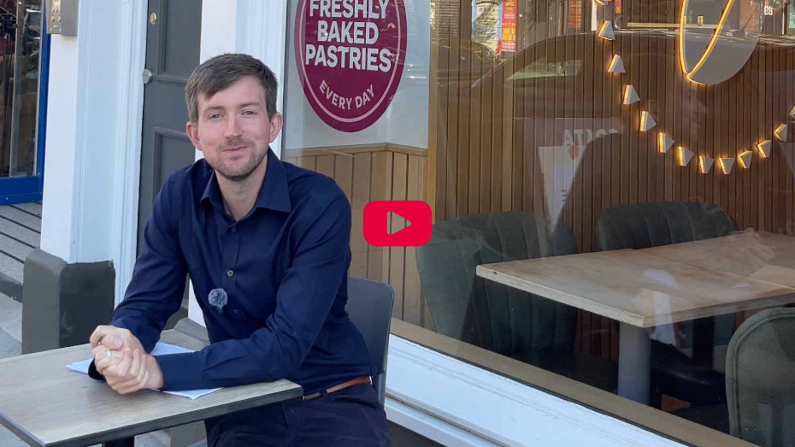 Dan outside Costa Coffee High Barnet