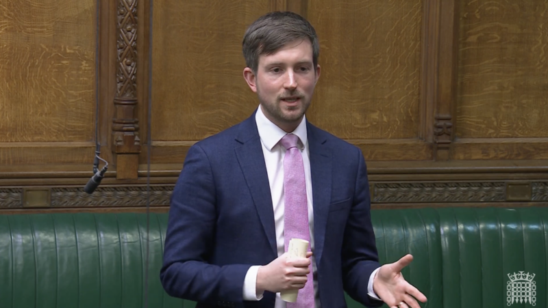 Dan Tomlinson MP speaking in the House of Commons.