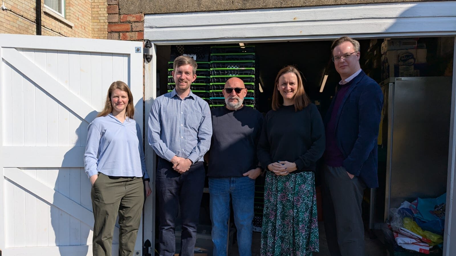 Dan with team members from Barnet Food Bank and Citizens Advice Barnet