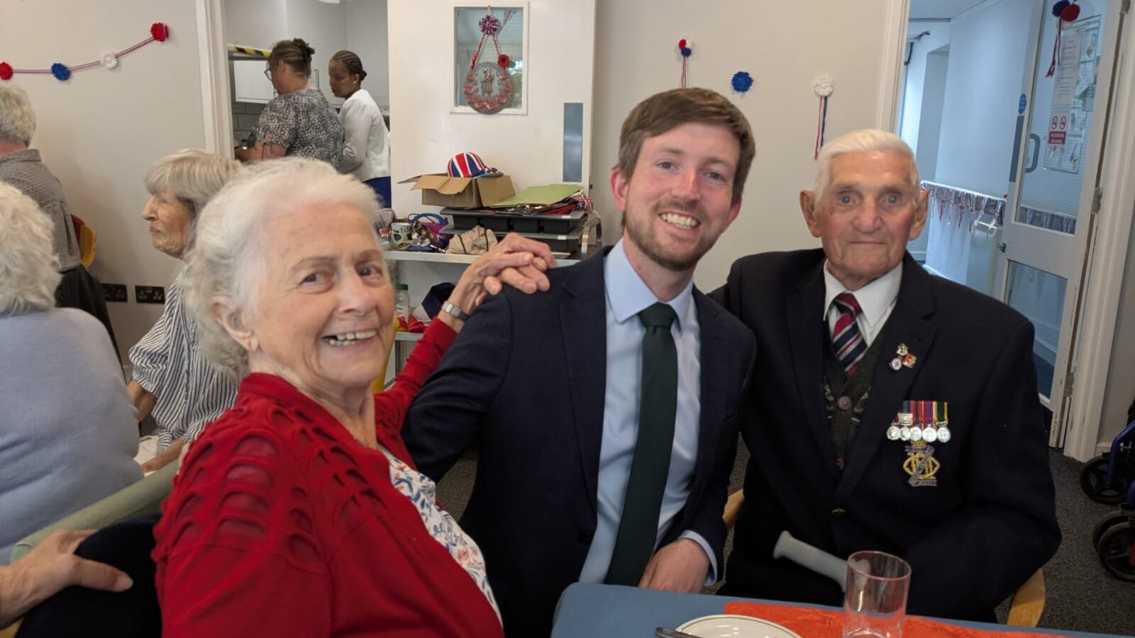 Dan at a VE Day 80th anniversary event in Barnet